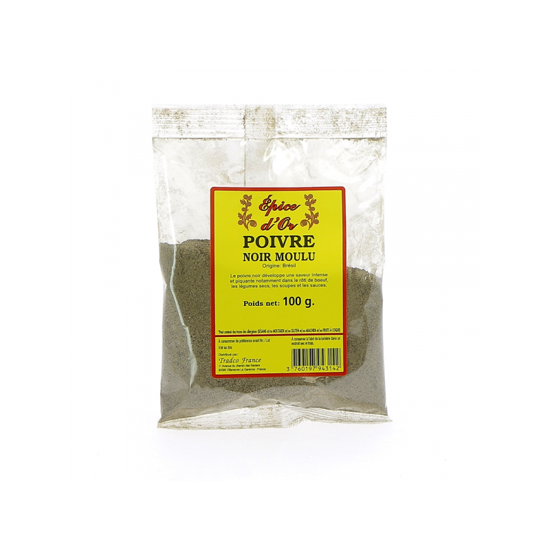 Poivre noir moulu EPICES D'OR 100g