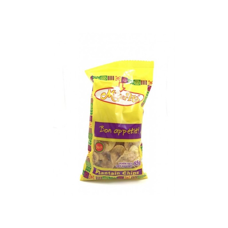 Chips de banane plantain MISTER  HO sucrées 85 g