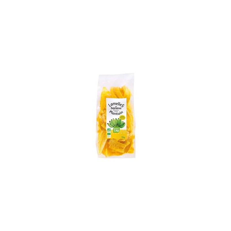 Lamelles de banane plantain salées RACINES BIO 55 g