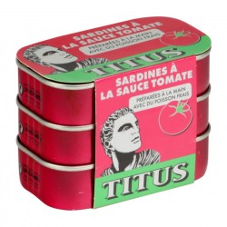 Sardines à la sauce tomate TITUS 3 btes x 125 g