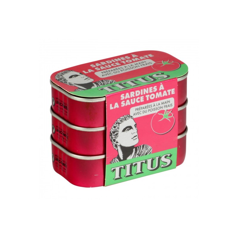 Sardines à la sauce tomate TITUS 3 btes x 125 g