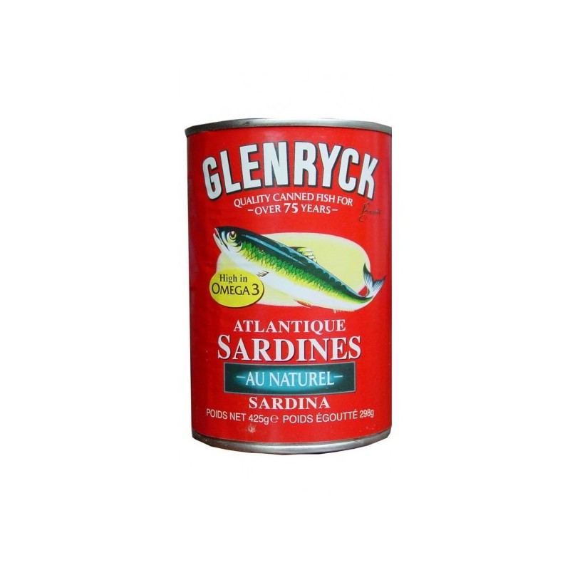 Sardines au naturel GLENRYCK 400 g