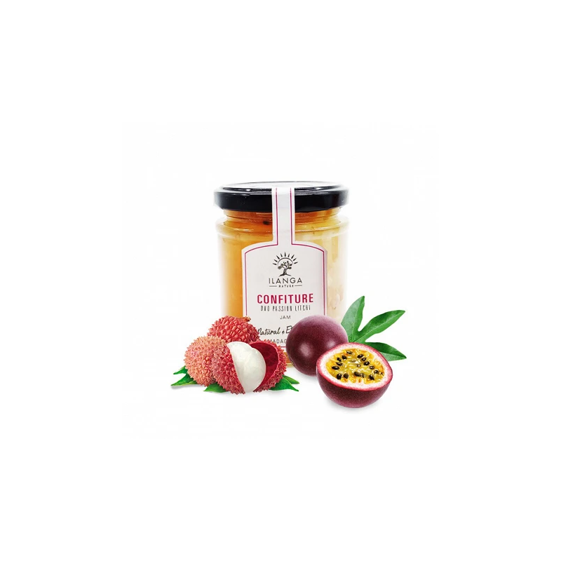 Confiture Litchi & Fruit de la passion ILANGA NATURE 220 g