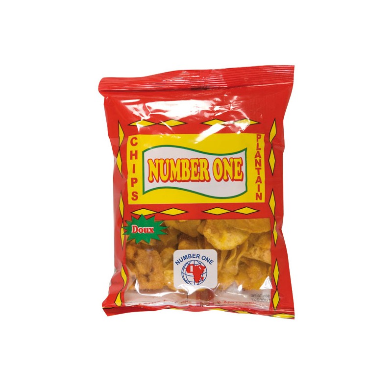 Chips de banane plantain NUMBER ONE sucrées 85 g