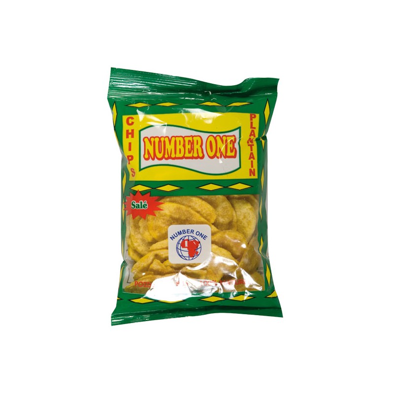 Chips de banane plantain NUMBER ONE salées 85 g