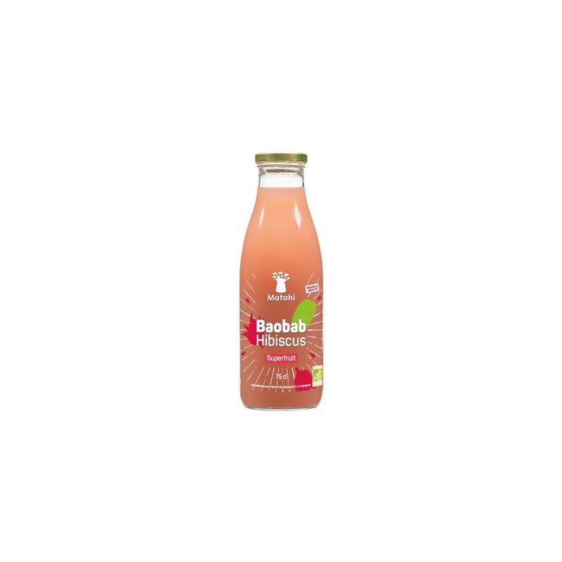 Boisson bio MATAHI SUPERFRUIT Baobab Hibiscus 75 cl