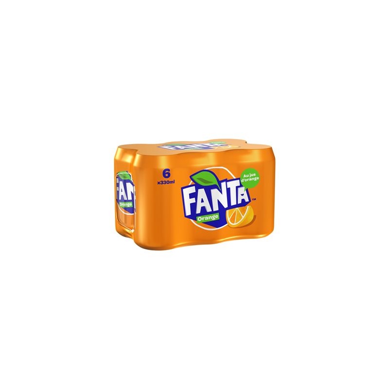 Boisson gazeuse FANTA ORANGE canette pack 6 x 33 cl