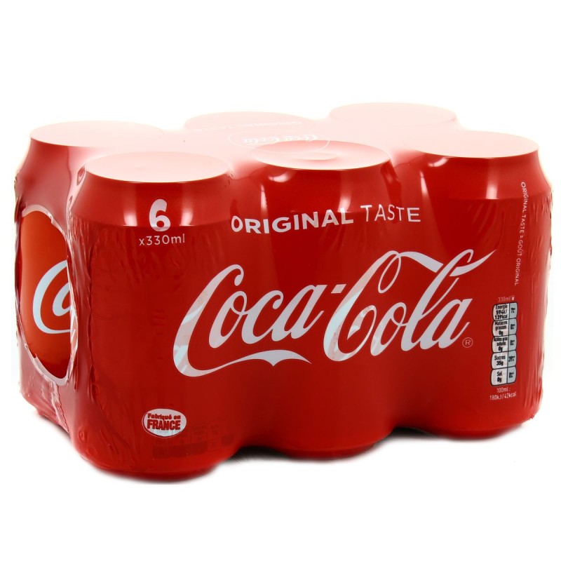 Boisson gazeuse COCA-COLA canette pack 6 x 33 cl