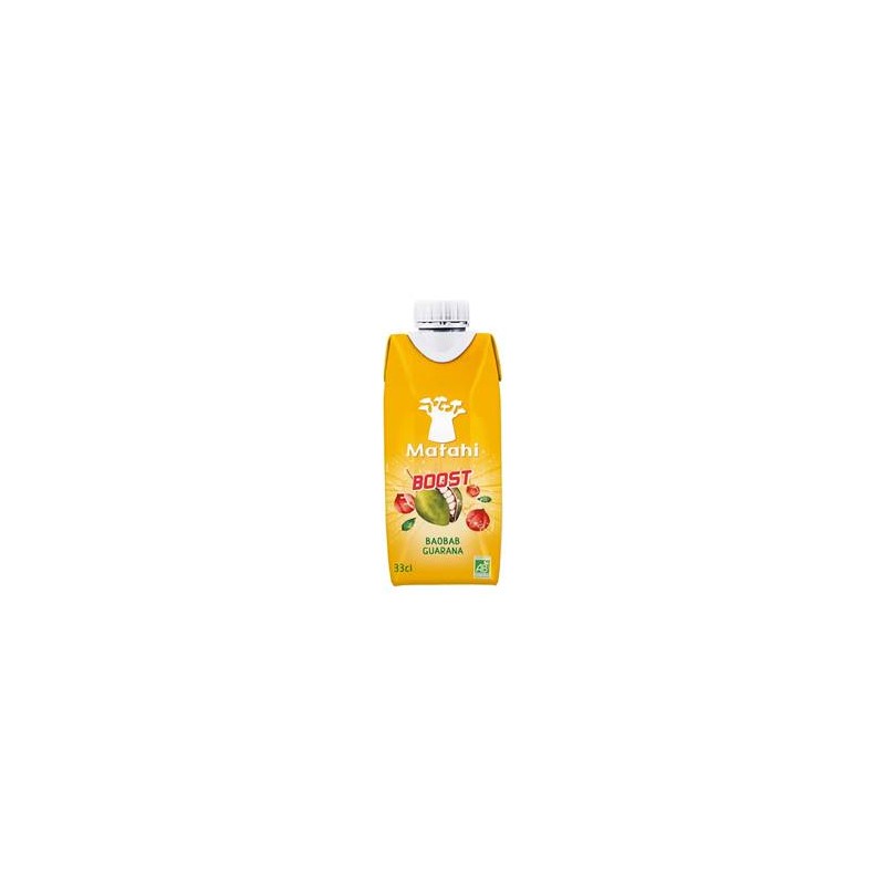 Boisson bio MATAHI BOOST Baobab Guarana 33 cl