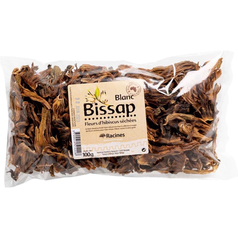 Fleurs d'hibiscus blanc RACINES 100 g