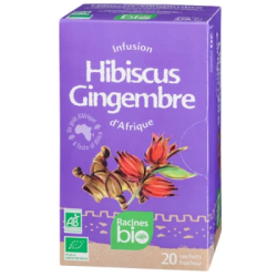 Infusion d'Afrique RACINES BIO Hibiscus Gingembre 20 x 1.6 g