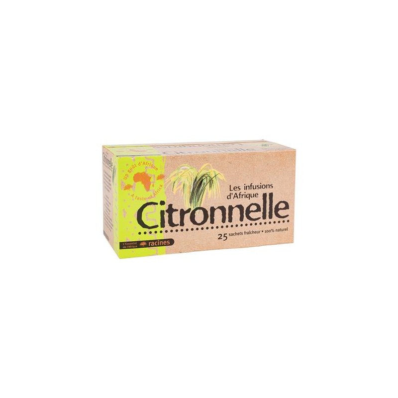 Infusion d'Afrique RACINES Citronnelle 25 sachets 1.6 g