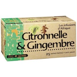 Infusion d'Afrique RACINES Citronnelle Gingembre 25 sachets x 1.6 g