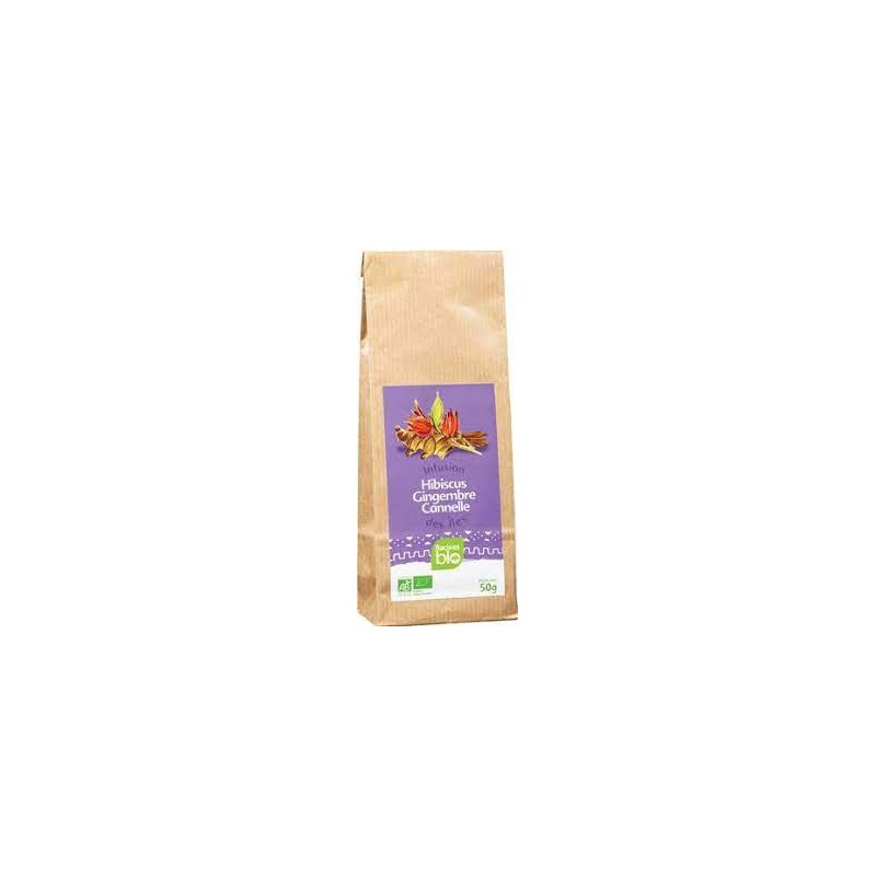 Infusion Iles RACINES BIO Cannelle Hibiscus Gingembre 50g