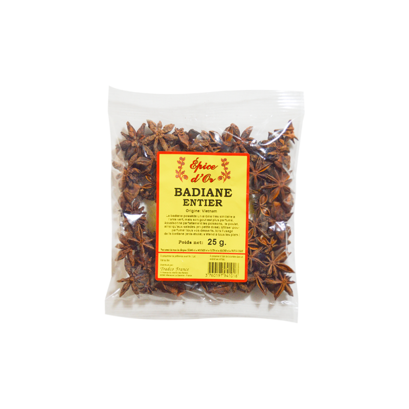 Badiane entier EPICES D'OR 25g